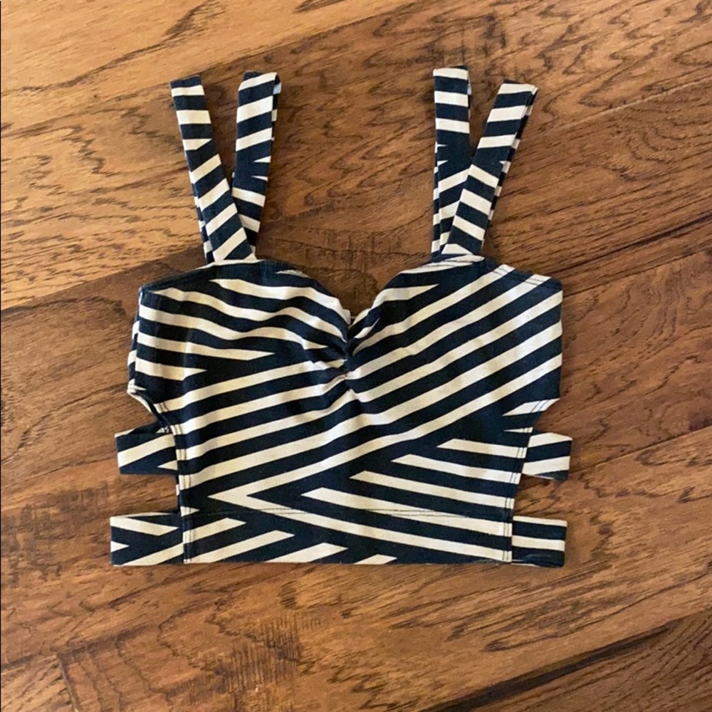 Tank and black crop top